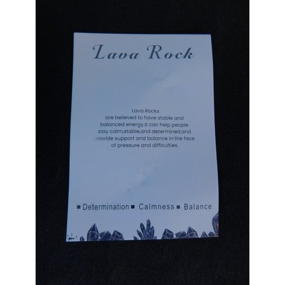 Lava Rock Bracelet 8mm Stretch Black - New - Witchcore Earth - Picture 5 of 12